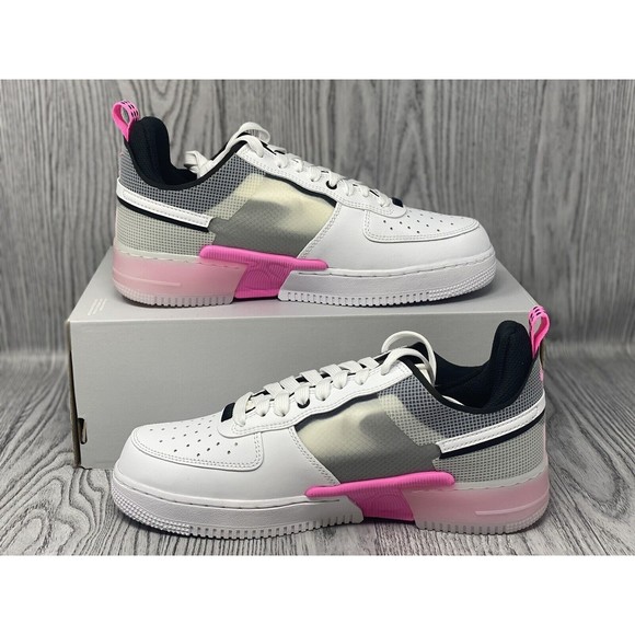 NEW Nike Air Force 1 React White Black Pink Spell DV0808-100 Men\'s Size 8 main image 7